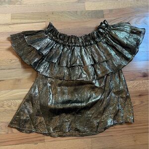 LSF metallic off the shoulder top